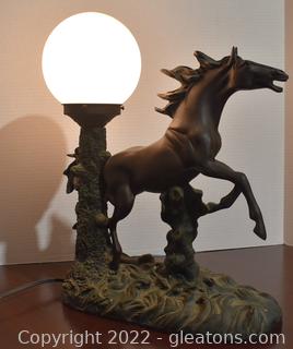 Galloping Horse Lamp with a Art Deco Flare 